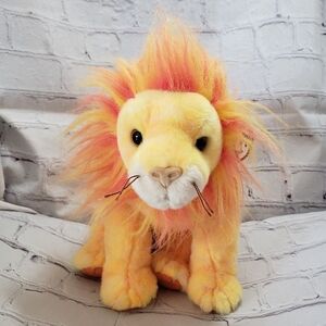 TY Beanie Buddies Bushy Ty-Dye Lion Plush 10" Stuffed Animal Year 2000 Rare